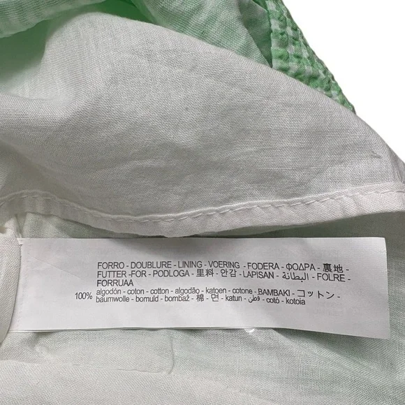 ZARA, Structured Gingham Dress, XS, Green & White - Picture 8 of 11